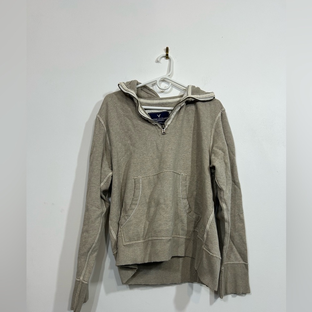 Vintage American Eagle Outfitters Grey Half Zip Sweatshirt Men’s Size Large